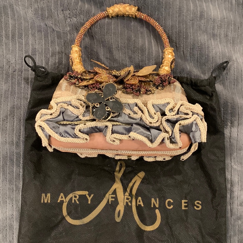 Never worn Mary Frances handheld mini bag. Multiple colors, beads and cr…